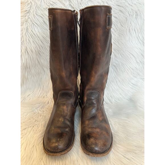 BED STU Cobbler Series 608 Riding Boots Leather Knee High Western Flat, Brown - Picture 3 of 10
